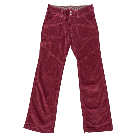 Athleta Pants - Athleta Cherrywood Burgundy Corduroy Multi-Pocket Straight Leg Pants Women 4